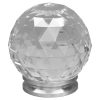 SSBCRY3POST  4"DIA. GLASS CRYSTAL POST CAP WITH STAINLESS STEEL SOLID BASE 4 1/4"H