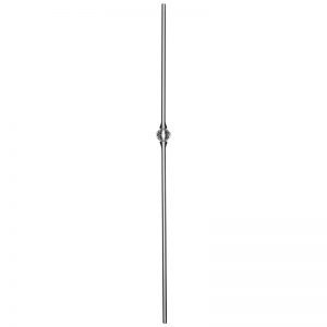 SSBCRYSINGLE  9/16"RD. STAINLESS STEEL SOLID PICKET WITH SPACE FOR 1 BALL INSERT 44"