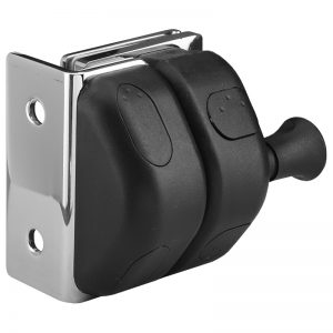 SSPFGLWS REGULAR LATCH GLASS TO WALL OR SQUARE POST - SATIN FINISH