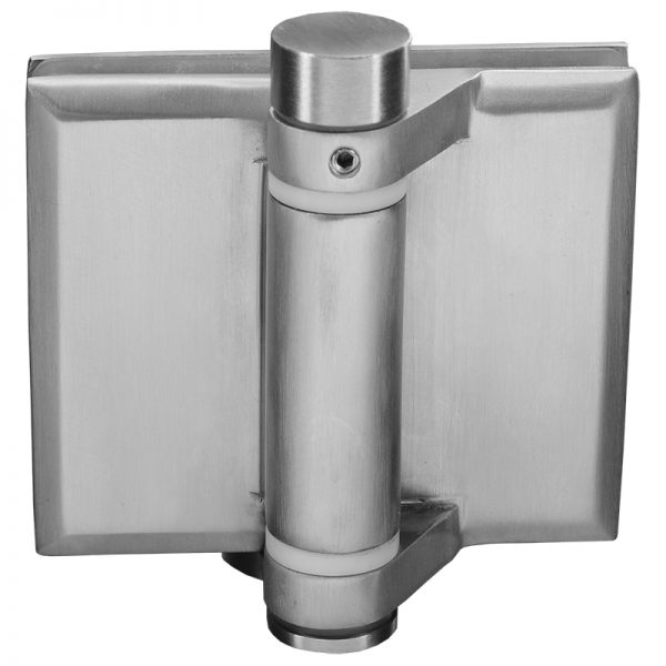 SSPFHSLGGS SPRING LOADED HINGE GLASS TO GLASS AT 180° - SATIN FINISH