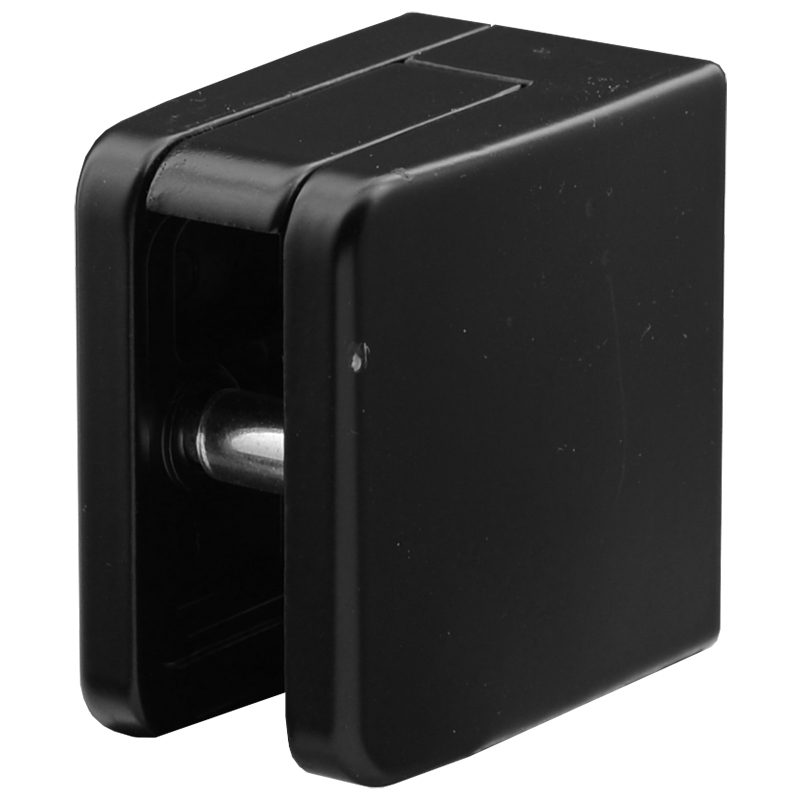 SSGC411XXZMB FLAT BACK LARGE SQUARE GLASS CLIP ZINC - BLACK WITH BOTTOM PLATE  SSGC411XXZMB FLAT BACK LARGE SQUARE GLASS CLIP ZINC - BLACK WITH BOTTOM PLATE