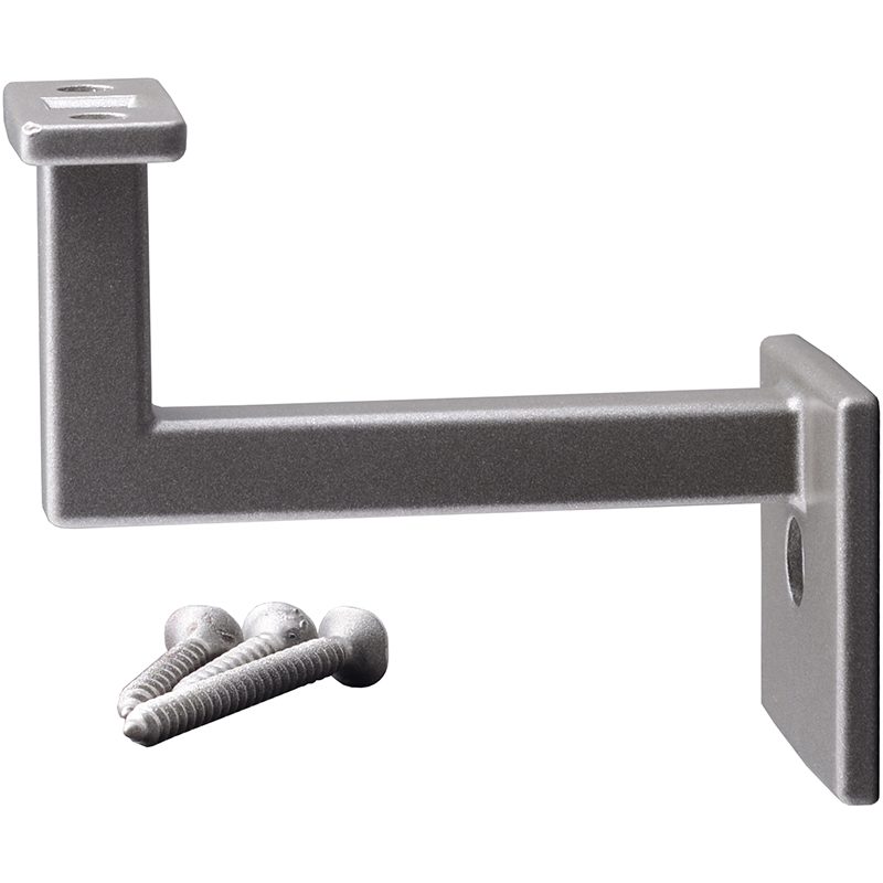 PSBR212SQP 2 1/2 SQUARE FLAT PRE-FINISHED HANDRAIL BRACKET - PEWTER