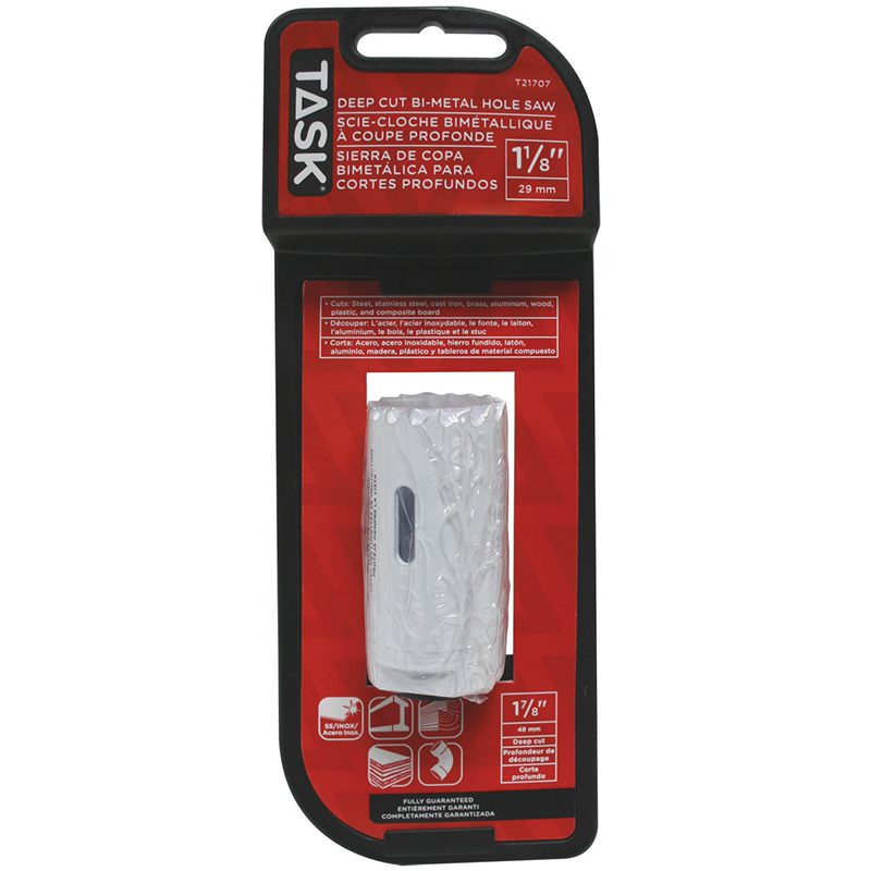 T21707 TASK 1 1/8" DEEP CUT BIMETAL HOLESAW