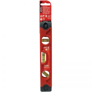 T58019 TASK 9" MAGNETIC POLY TORPEDO LEVEL W/ RUBBER END CAPS