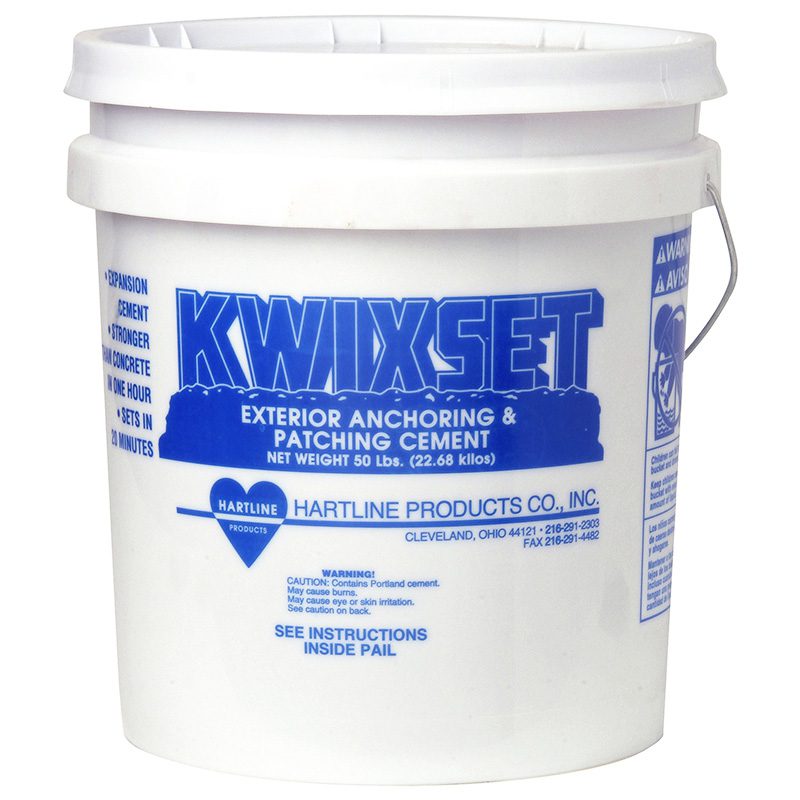 KWIXSET EXTERIOR ANCHORING & PATCHING CEMENT 50 LBS. PAIL (PORTLAND-BASED) KWIXSET EXTERIOR ANCHORING & PATCHING CEMENT 50 LBS. PAIL (PORTLAND-BASED)