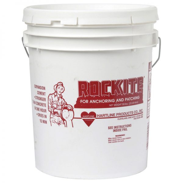 ROCKITE ANCHORING & PATCHING CEMENT 50 LBS. PAIL (GYPSUM-BASED)