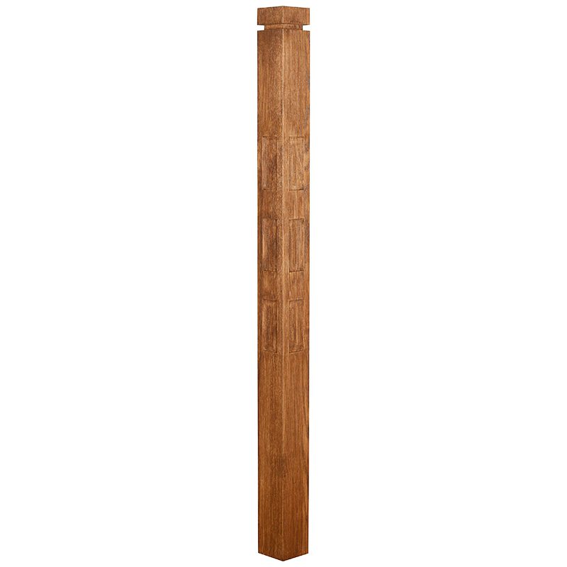 WPM231252  3 1/2"SQ. MODERN WOOD POST (OAK) 52"