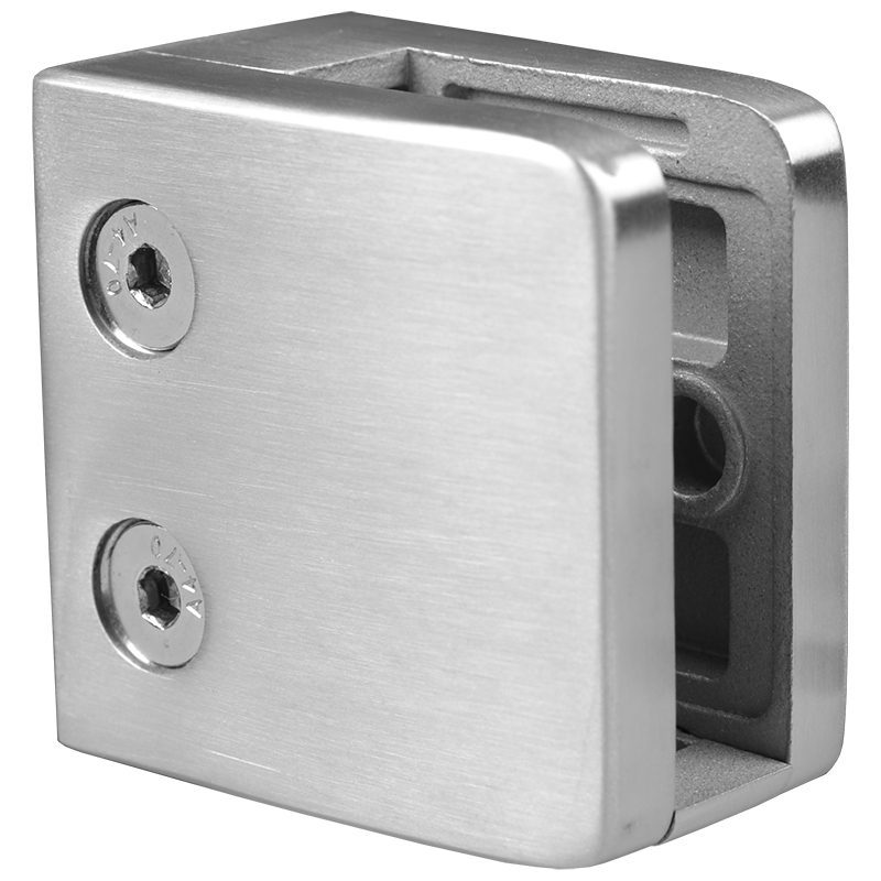 SSGC411XX16S LARGE SQUARE GLASS CLIP SS316 FOR FLAT POST WITH BOTTOM PLATE SSGC411XX16S LARGE SQUARE GLASS CLIP SS316 FOR FLAT POST WITH BOTTOM PLATE