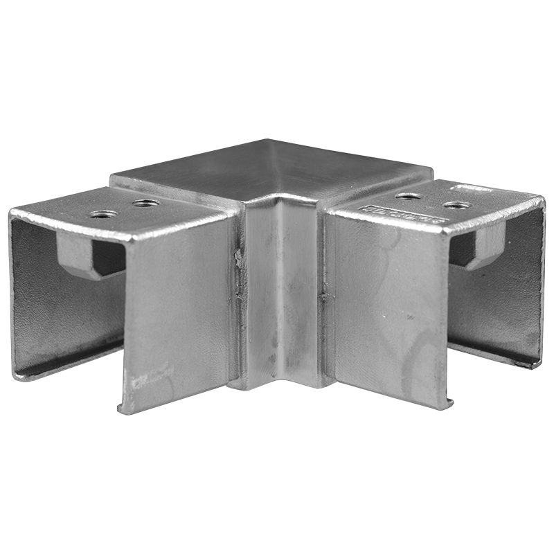 SSUTSQ040003 SQUARE CAP RAIL HORIZONTAL 90° ELBOW FOR 40 x 40mm HANDRAIL