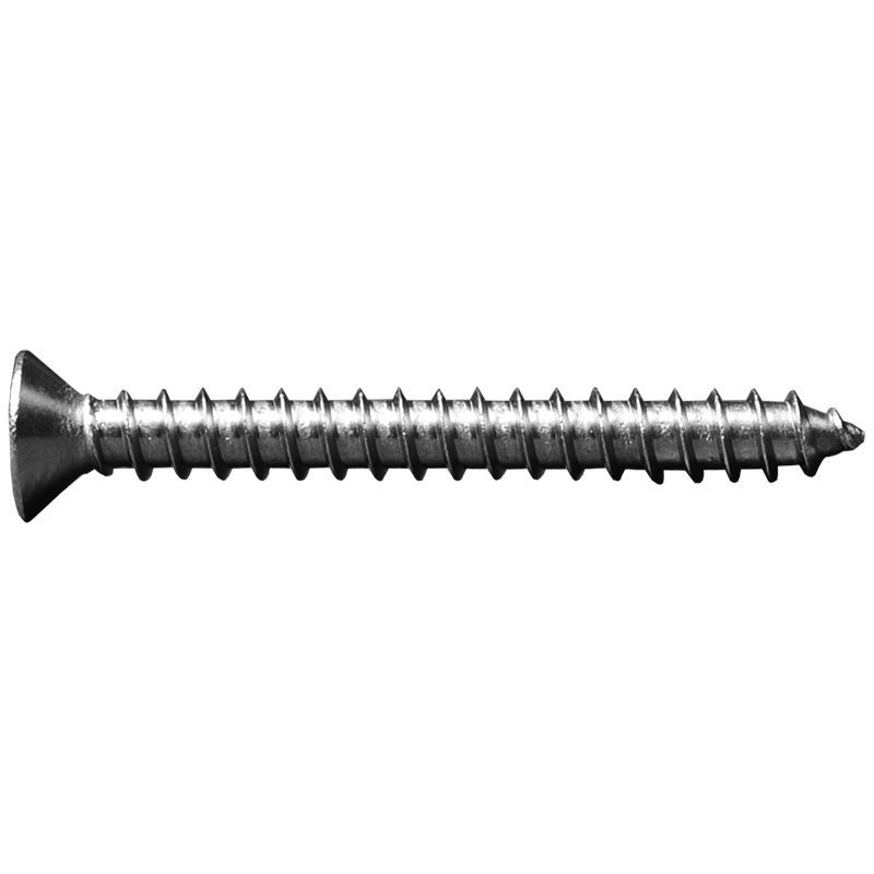 SSFL12X2 #12 x 2" SS304 FLAT WOOD SCREW
