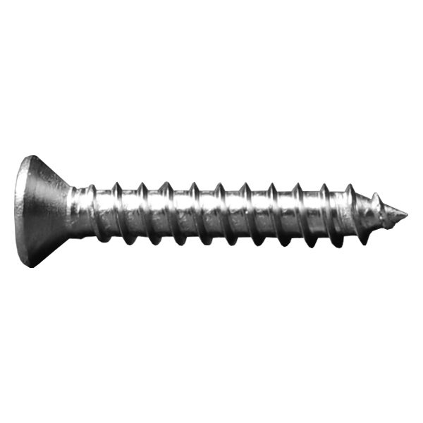 SSFL8X1 #8 x12" SS304 FLAT WOOD SCREW
