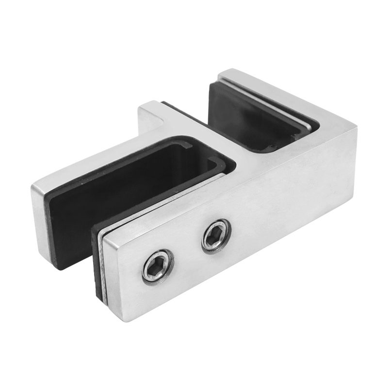 SSPFEB902 HEAVY DUTY ULTRA SLIM FRAMELESS 90° GLASS CONNECTOR FOR GLASS TO GLASS (16.76-21.52mm GLASS) - SATIN FINISH