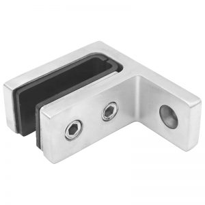 SSPFEBWALL1 HEAVY DUTY ULTRA SLIM FRAMELESS GLASS CONNECTOR FOR GLASS TO WALL (12-15mm GLASS) - SATIN FINISH