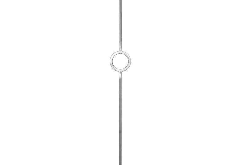 PTMRING 1/2"SQ. SINGLE RING MODERN TUBULAR PICKET 4" x 44" - BARE