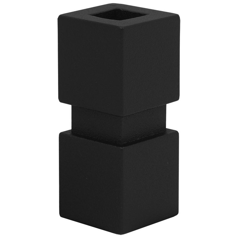 PSMC112TB 1/2"SQ. ALUMINUM MODERN COLLAR WITH SET SCREW 1 1/8"W x 2 11/16"H - TEXTURED BLACK