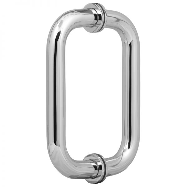 SSSFDHD6CP D-TYPE GLASS DOOR HANDLE 6" - CHROME