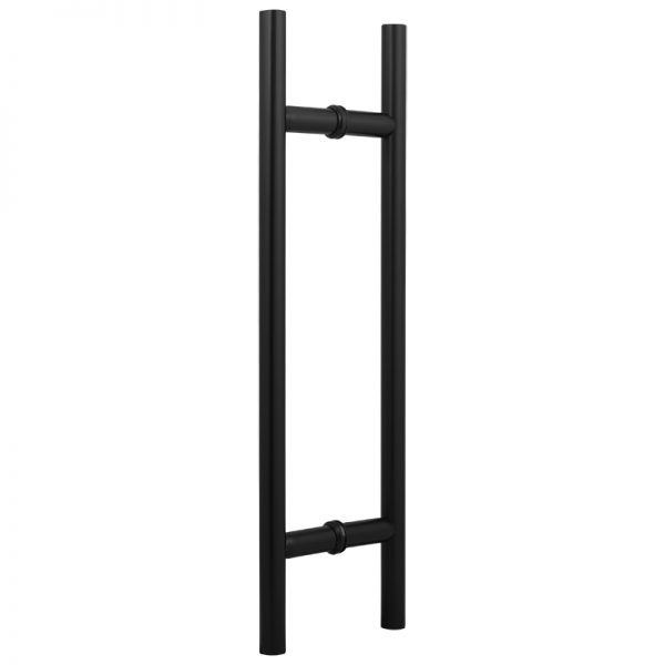 SSSFDHL12B ROUND LADDER GLASS DOOR HANDLE 12" - SATIN BLACK