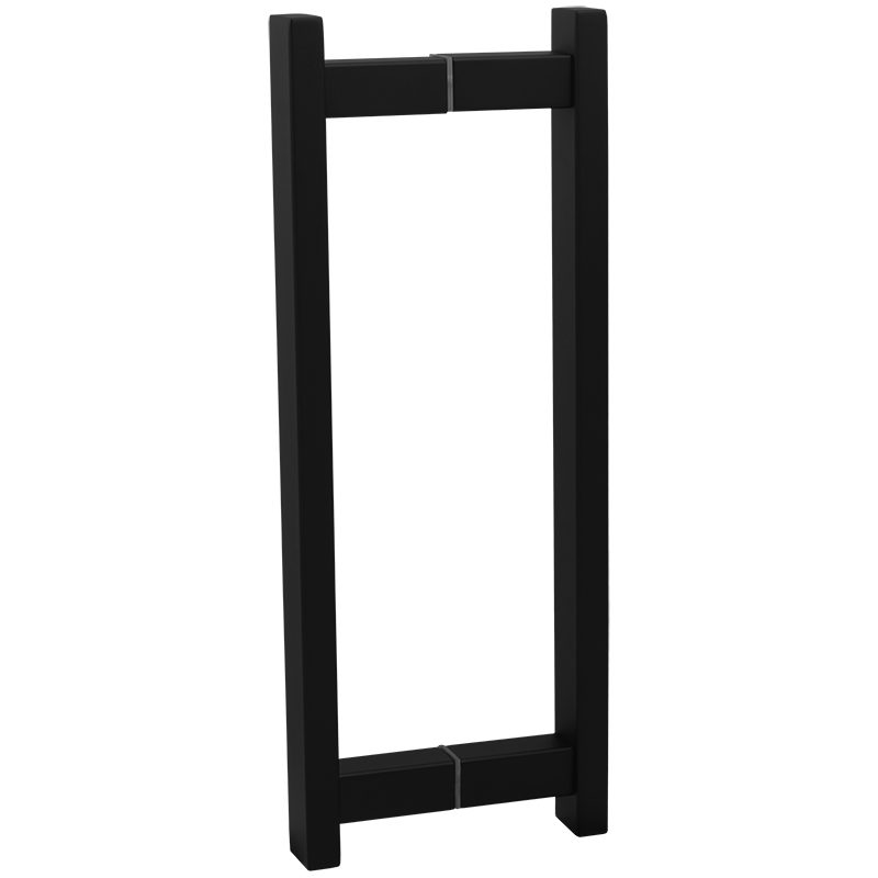 SSSFDHSQ12B SQUARE LADDER GLASS DOOR HANDLE 12" - SATIN BLACK