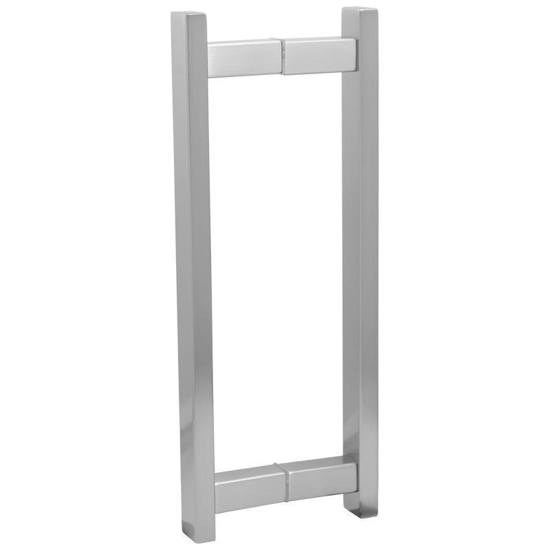 SSSFDHSQ12BN SQUARE LADDER GLASS DOOR HANDLE 12" - BRUSHED NICKEL