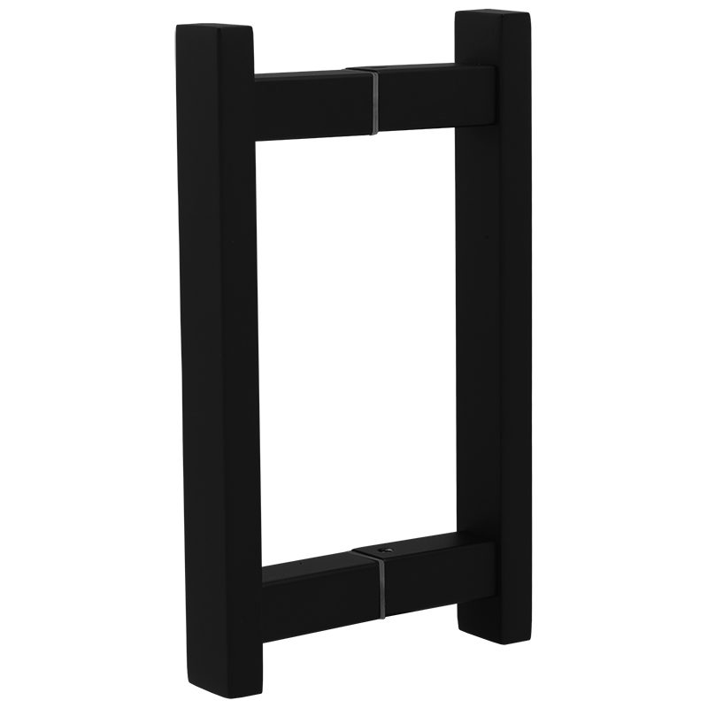 SSSFDHSQ8B SQUARE LADDER GLASS DOOR HANDLE 8" - SATIN BLACK