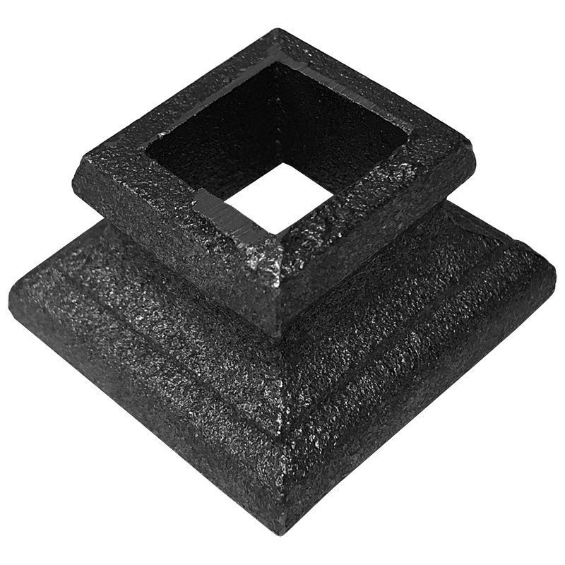 9503-5/8 (J) 5/8"SQ. CAST SHOE 1 1/2"W x 7/8"H (HOLLOW BASE)