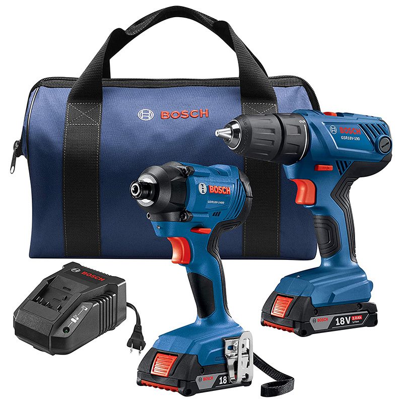 GXL18V-26B22 BOSCH 18V 2-TOOL COMBO KIT WITH COMPACT 1/2″ DRILL
