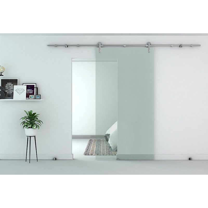 SSDS110-single-sliding-glass-door-kit-wall-mount-satin-stainless-steel-gallery