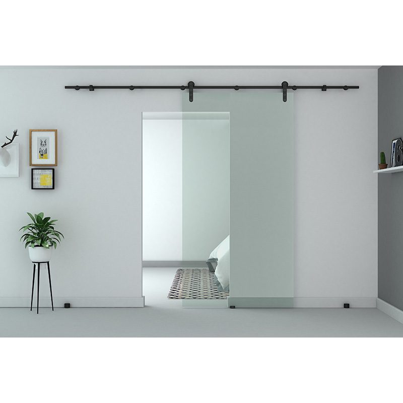 SSDS111-single-sliding-glass-door-kit-wall-mount-black-stainless-steel-gallery