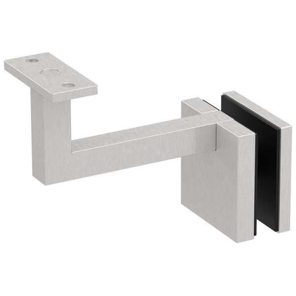 Stainless Square Fixed Concealed Glass Brackets 3 1/2" (SS316)