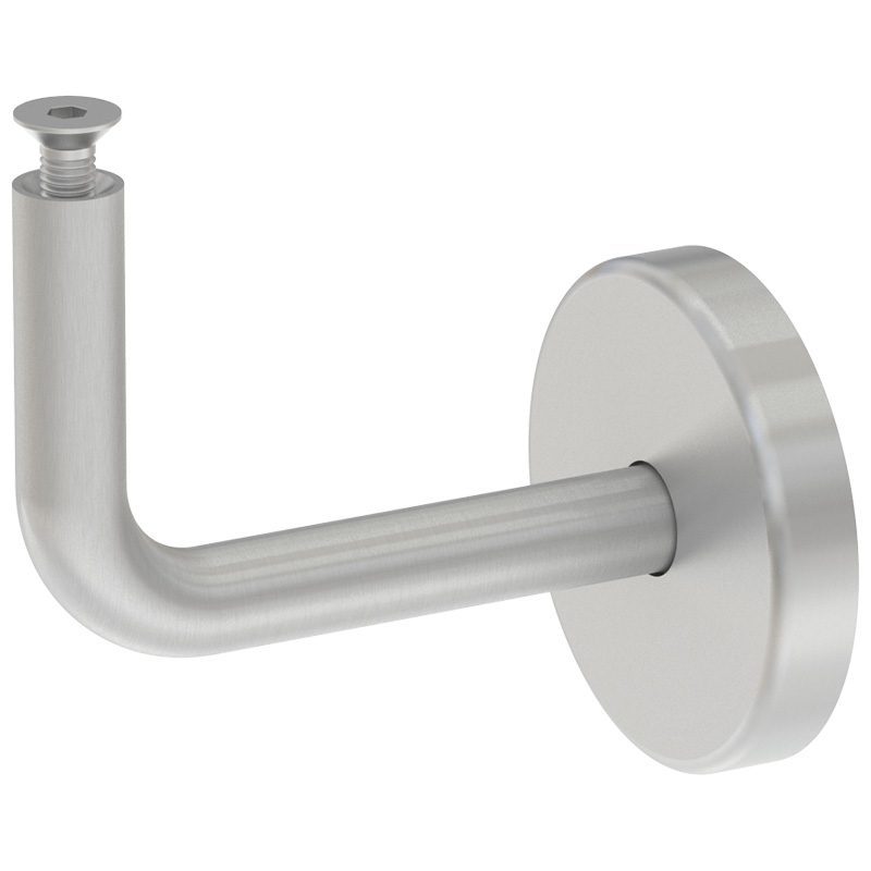ROUND FIXED STAINLESS OFF-THE-WALL HANDRAIL BRACKET - STANDARD CONCEALED