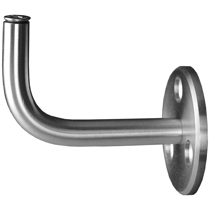 ROUND FIXED STAINLESS OFF-THE-WALL HANDRAIL BRACKET - STANDARD