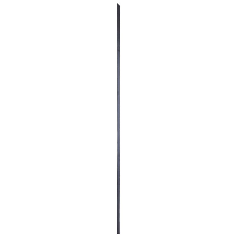 1/2"SQ. DRILLED & TAPPED PLAIN TUBULAR STAIRWAY BALUSTER 37°-51° ANGLE 37"-42" HEIGHTS - SATIN BLACK